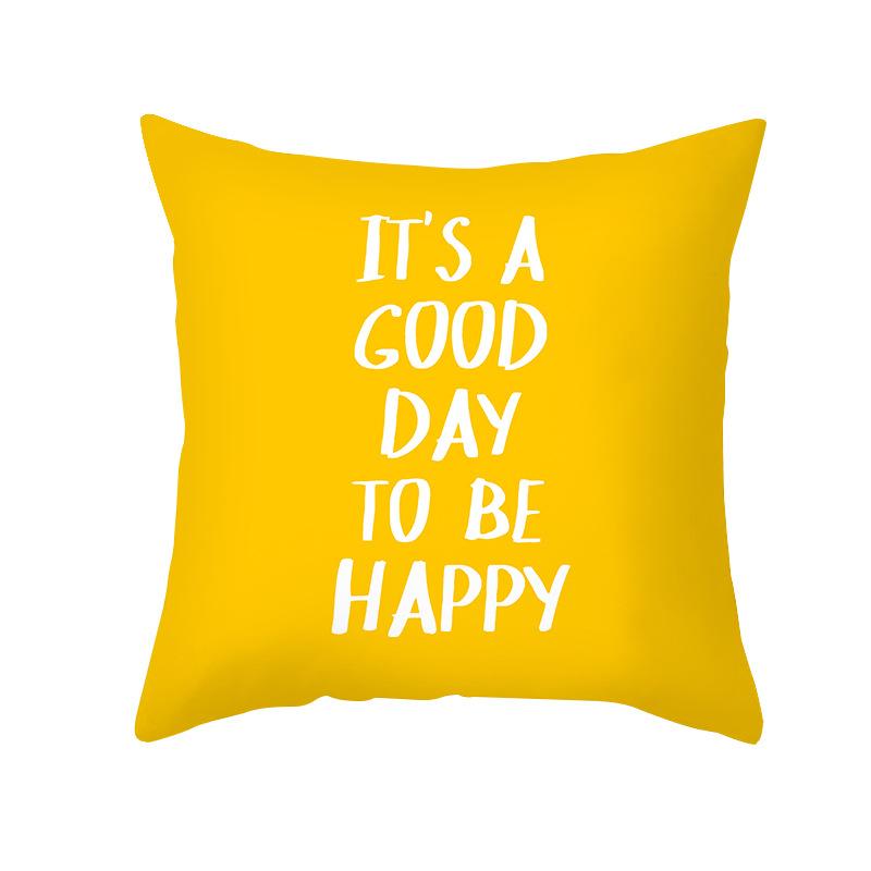 Kissenbezug im nordischen Stil, abstrakt gelb, geometrisch, kurzvelour, Zuhause, Sofa, Kissen, Kissenbezug