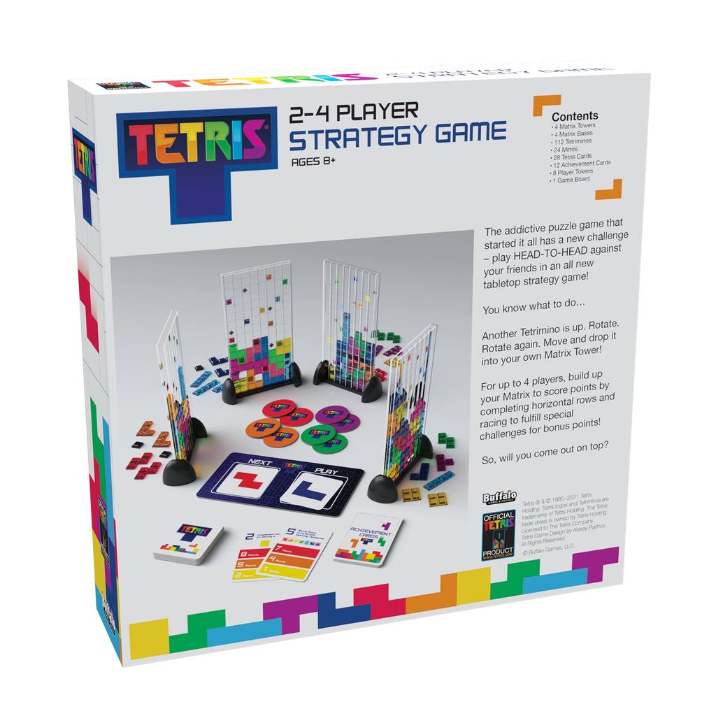Buffalo Games - Tetris - Strategic Puzzle Game - Perfect for Family and Adult Game Nights - Ages 8+ - 2-4 Players