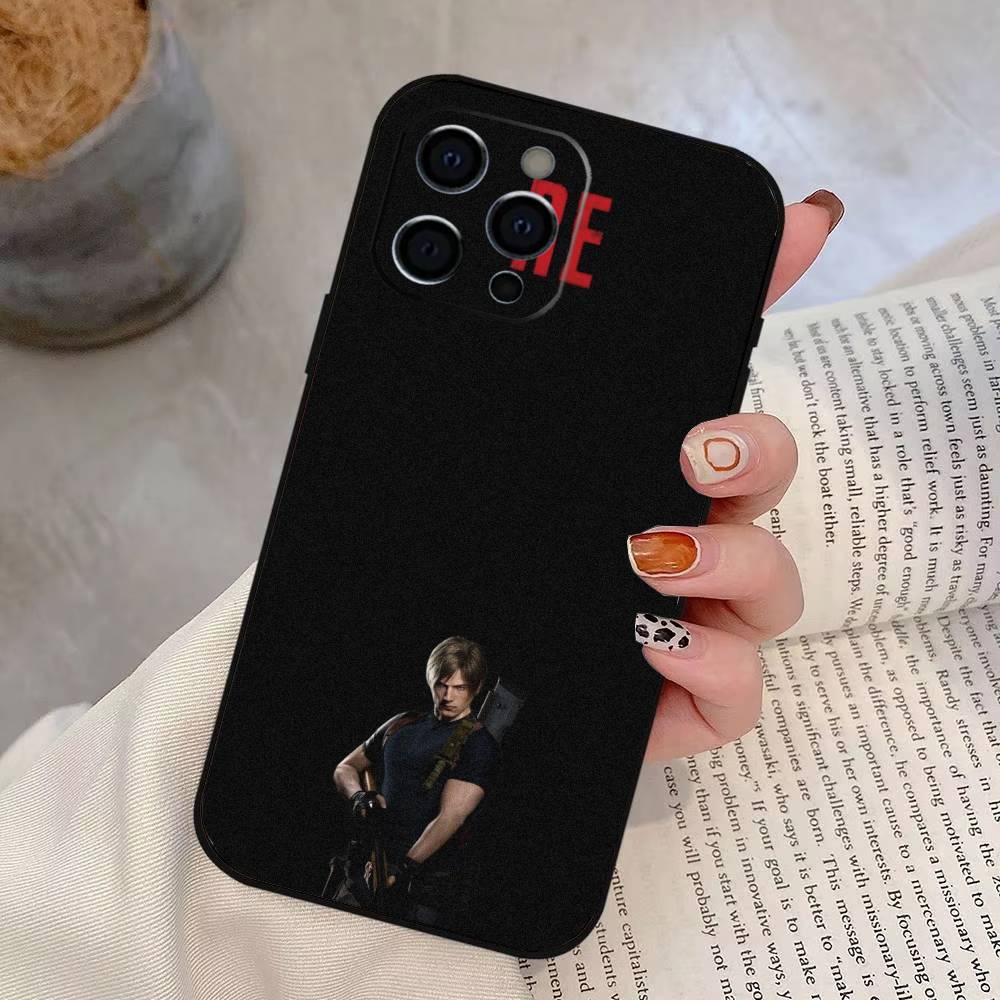 

Ігровий чохол для телефону Resident Evil Requiem Leon для iPhone 17,16,15,14,13,12,11 Plus,Pro Max,XS,М який силіконовий чорний чохол iPhone15Plus