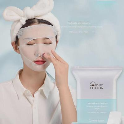Dehnbares Kosmetik-Baumwoll-Gesichtstuch: Einweg-, Feuchtigkeitsspendendes Make-up-Entferner- & Maskenpapier.
