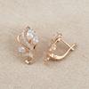 Stylish Water Drop Zircon Earrings With Geometric Design For Women