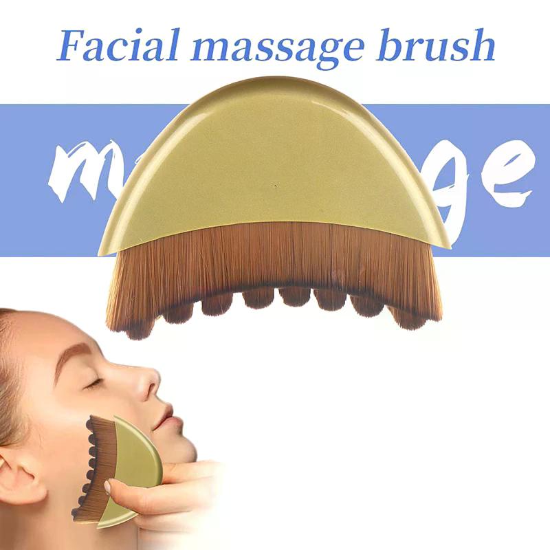 Contour Facial Brush Manual Lymphatic Drainage Massager Durable Soft Bristles Ergonomic Facial Cleansing Brush For Shaping