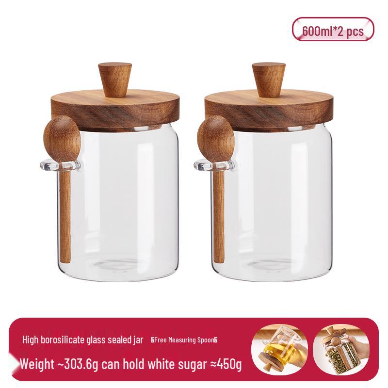 Elegant Sealed Glass Sugar Canister