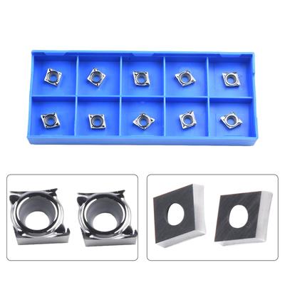 Set of 10 Carbide Aluminum Turning Inserts CCGT060202 AK for Enhanced Cutting Speed and Durability In Metalworking