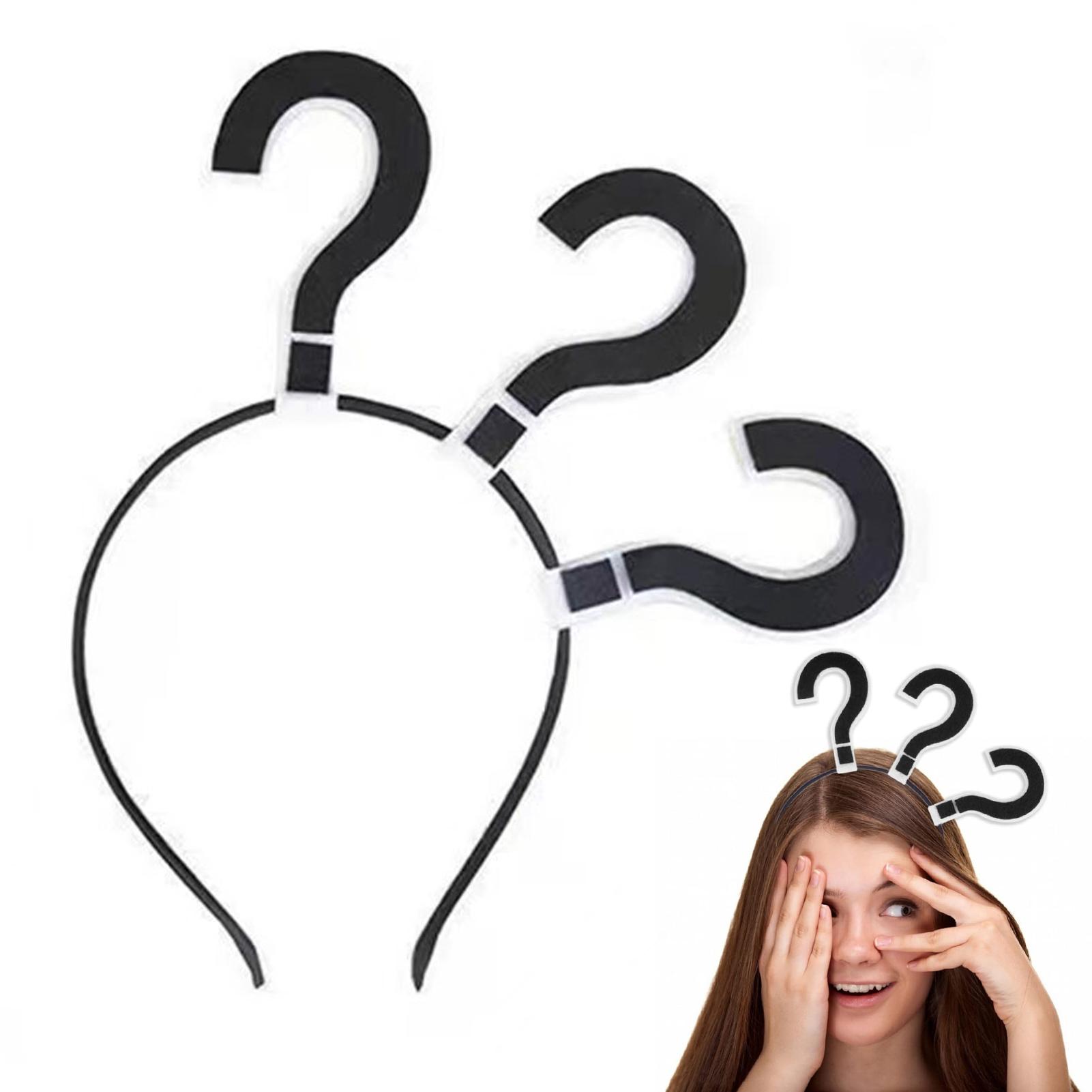 

Креативная повязка на голову с пунктуационными знаками для женщин, девушек, смешная повязка на голову с восклицательным знаком, вопросительным знаком, персонализированные аксессуары для волос для розыгрышей