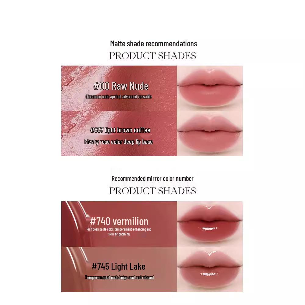 Joocyee Collagen Lip Glaze: Yeast Ferment Essence, Matte, Moisturizing & Plumping for Luminous Nude Lips.