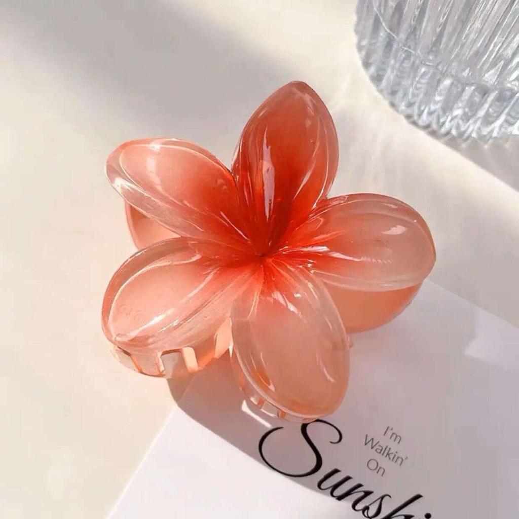 Frangipani Flower Hair Clip for Women’s Half-Tie Hairstyles