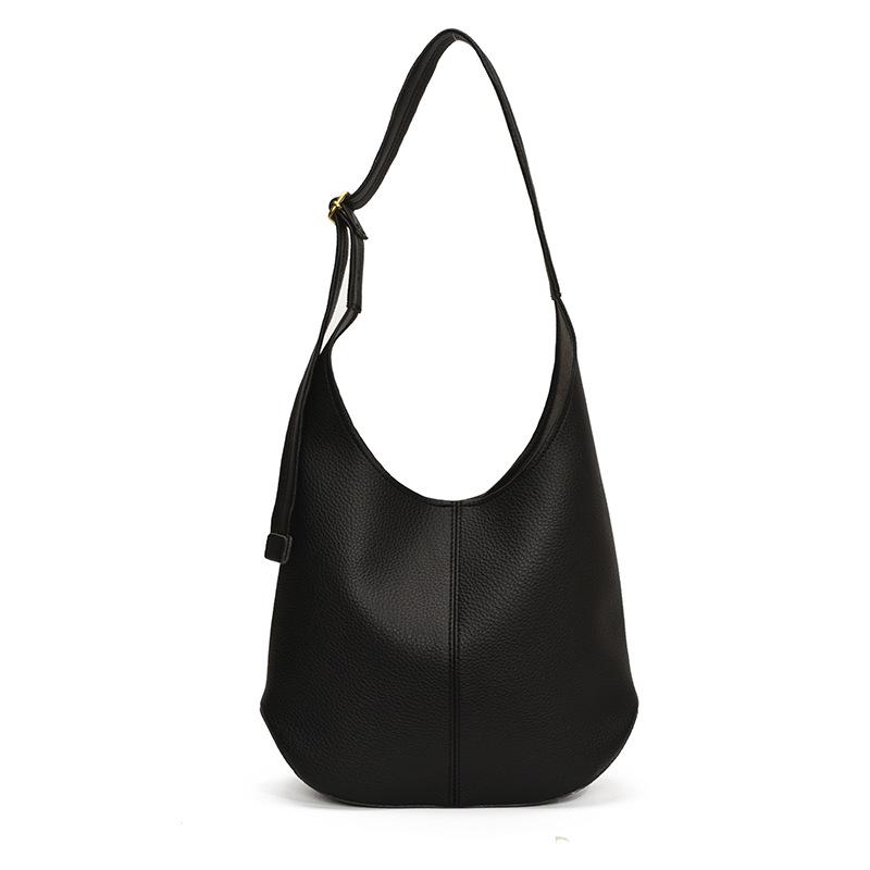 

Popular simple casual commuter style large-capacity tote bag women s high-end lychee pattern soft leather messenger bag