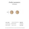 Sterling Silver Cat's Eye Stone Stud Earrings - Trendy, High-Quality Round Pearl Design.