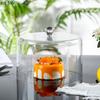 Cake Stand Wooden Pallets Acrylic Cake Lid Transparent Dust Cover Cake Pan Display Stand Dim Sum Dish Snack Tray Fruit Plate