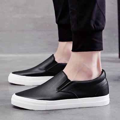 Mode Hoge kwaliteit Heren mode ademende Sneakers heren leer Platte schoenen casual slip on Loafers Rijschoenen Zwart wit plat gh7