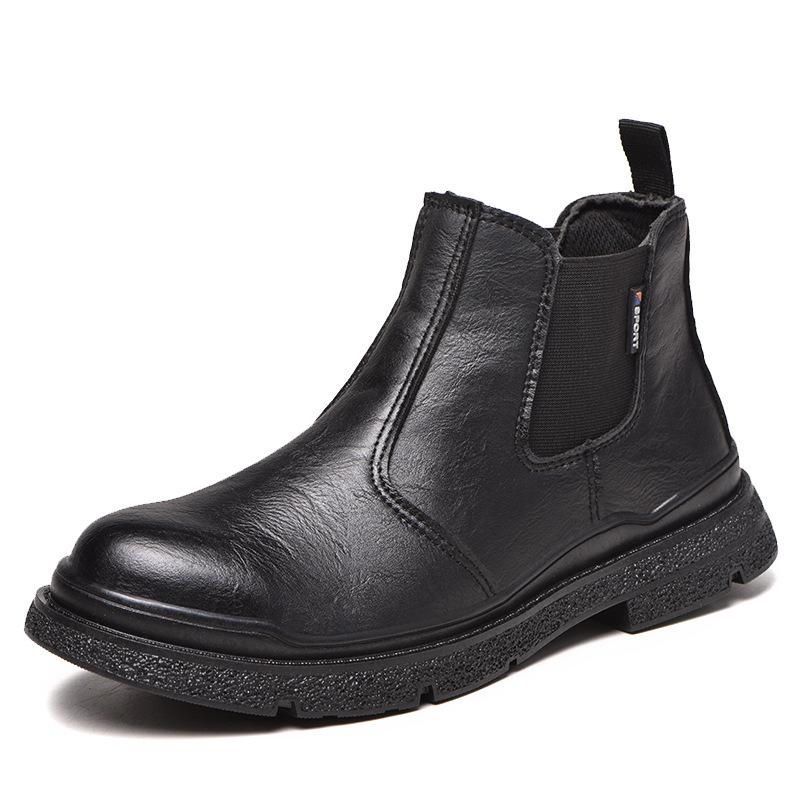 Herren Slipper Sicherheitsschuhe mit Stahlkappe: Quetschfest, Durchstichfest, Rutschfest, Abriebfest Arbeitsschuhe