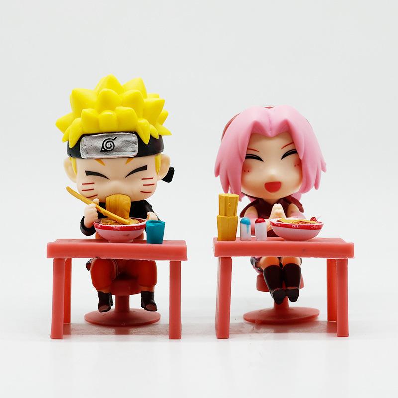Q Version 6 Ramen Hokage, Naruto, Sasuke, Haruno Sakura, Kakashi, Uchi Bo Itachi, Doll Bag Figure