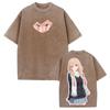 Harajuku Anime My Dress-Up Darling T-shirt Marin Fashion Washed T Shirt Men Women Clothing Summer Short Sleeve Cotton Tees Tops