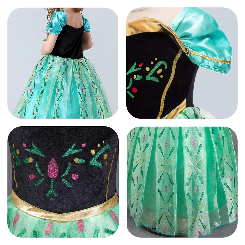 Princess Dress for Cosplay Cute Heart Tiara and Bracelet for Halloween 120cm NT372A [CREDIBLE] Kids, Costume, 3-Piece Set, Recitals, Birthdays,