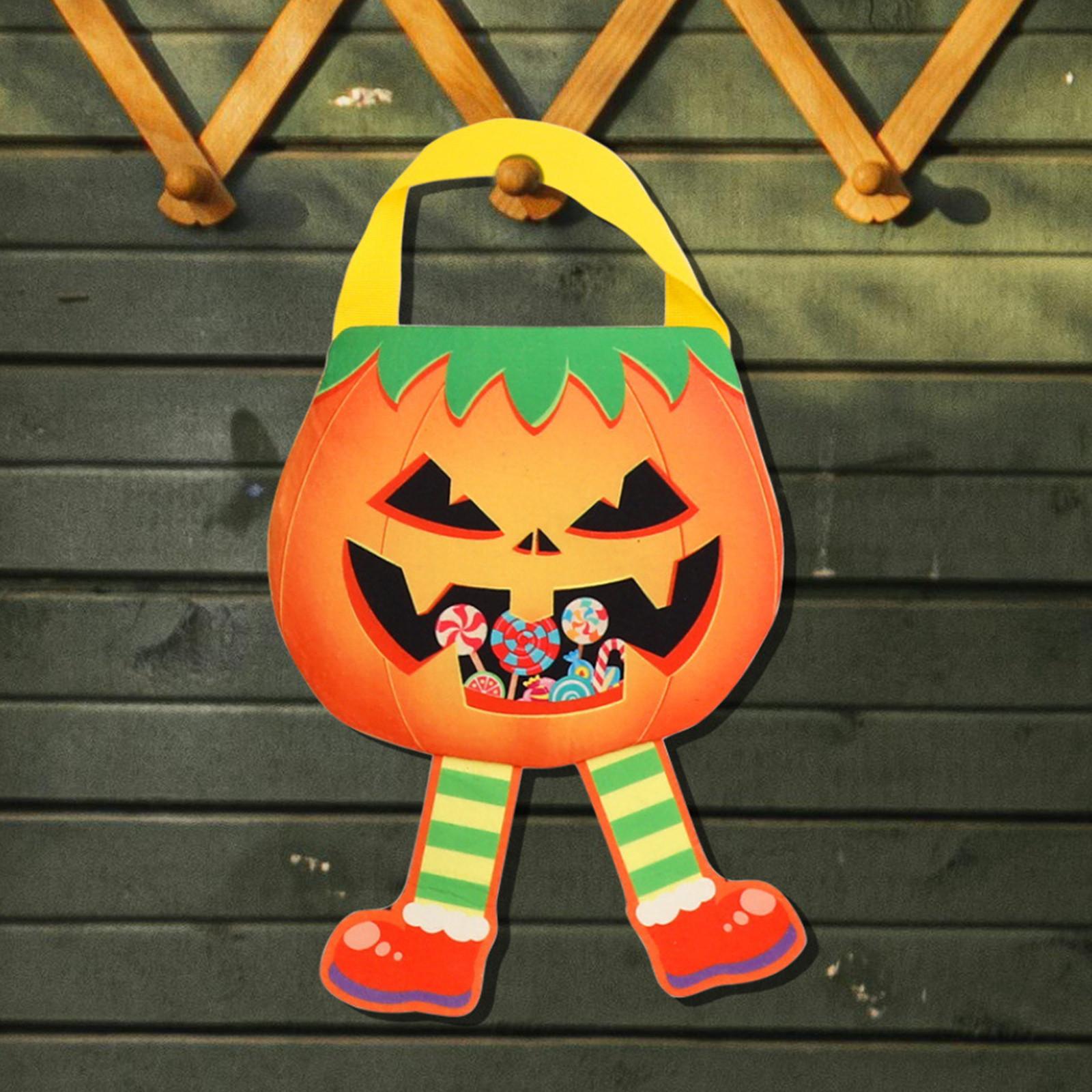 

Сумка для конфет на Хэллоуин Многоразовые нетканые сумки-тоут Конфеты One Size оранжевый