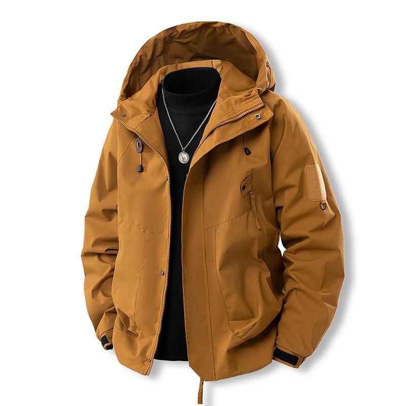 New Spring and Autumn Men's Jacket Outdoor Mountaineering Suit Student Workwear Multi-bag Waterproof Jacket Couple Jacket Top Men