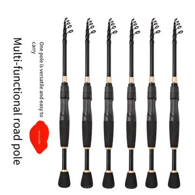 New 7.2:1 Gear Ratio Fishing Reel and 1.6-2.4m Rod Complete Telescopic Casting Rod for Freshwater and Saltwater