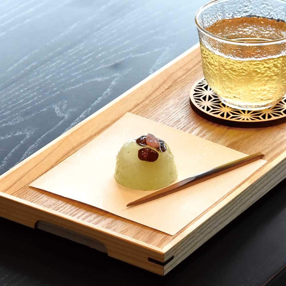 Yamako Trä Anti-halk Cafébricka, Klar, Stapelbar, 15570, 30x15xH2cm