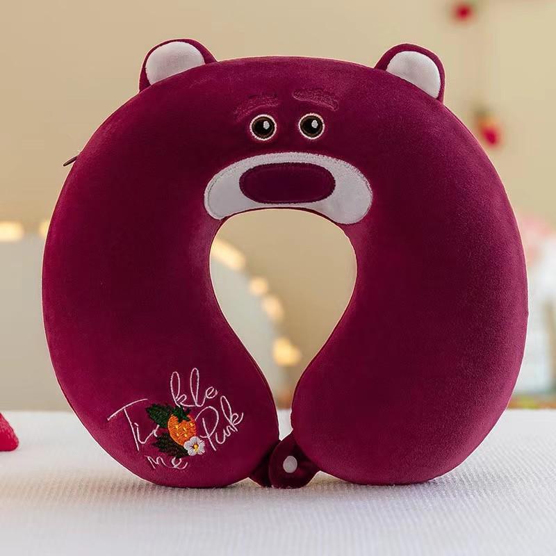 Customizable Cartoon Embroidery U-Shaped Memory Foam Neck Pillow for Travel & Home