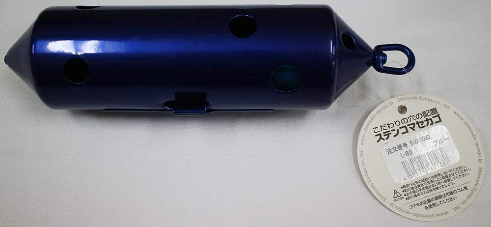 Shimoda Fishing Tackle Stainless Steel Bait Basket Blue L-80