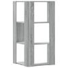 Corner Bookshelf 3 Shelves Grey Sonoma 50 X 50 X 102 Cm Particleboard
