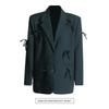 Summer 2026 Women's Casual Blazer with 3D Bow Patchwork Design
