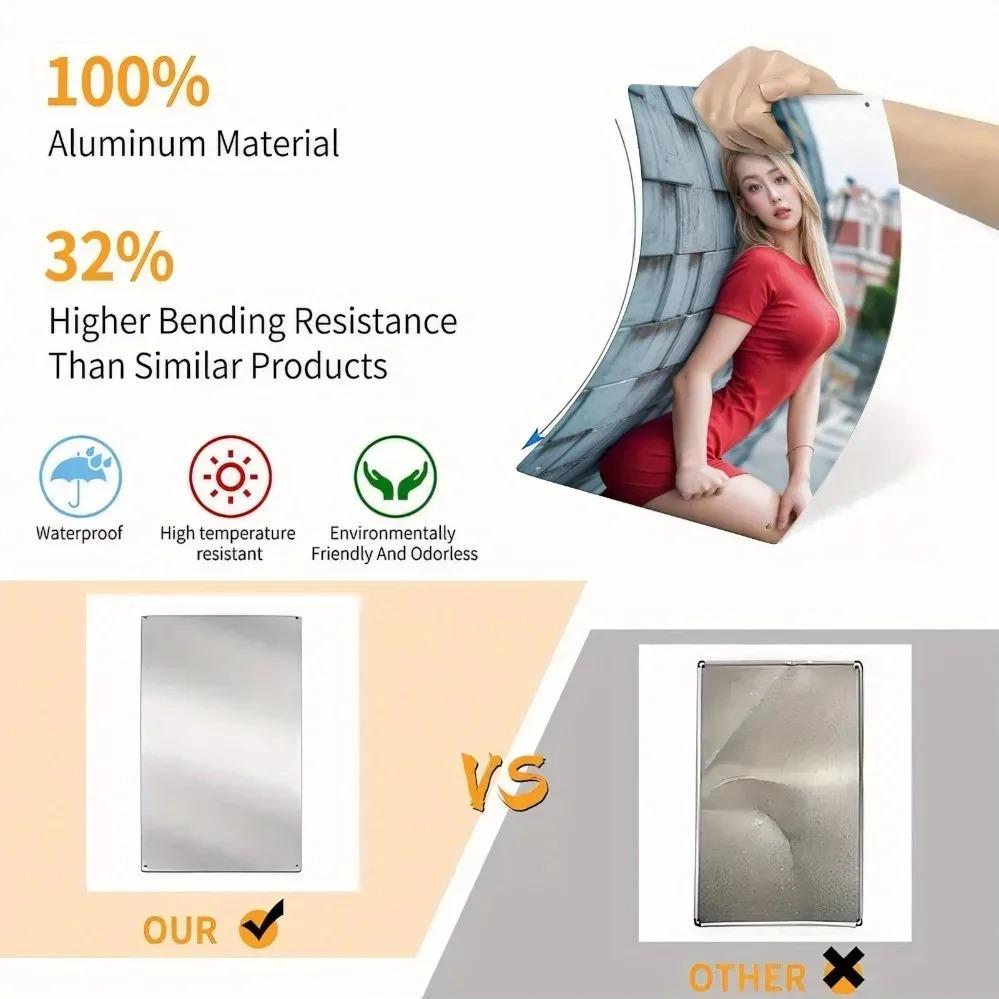 Vintage Metal Wall Art Blonde Woman Silhouette, Iron Aluminum Decor for Bedroom Living Room Home