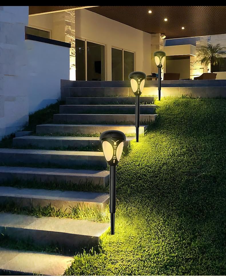 LITNOFAY Iluminare Solară de Exterior pentru Grădină LED Lumini Solare cu Auto IP44 Lumini Elegante Încastrate pentru Flori și Terasă cu Lumini Calde, Lumini,