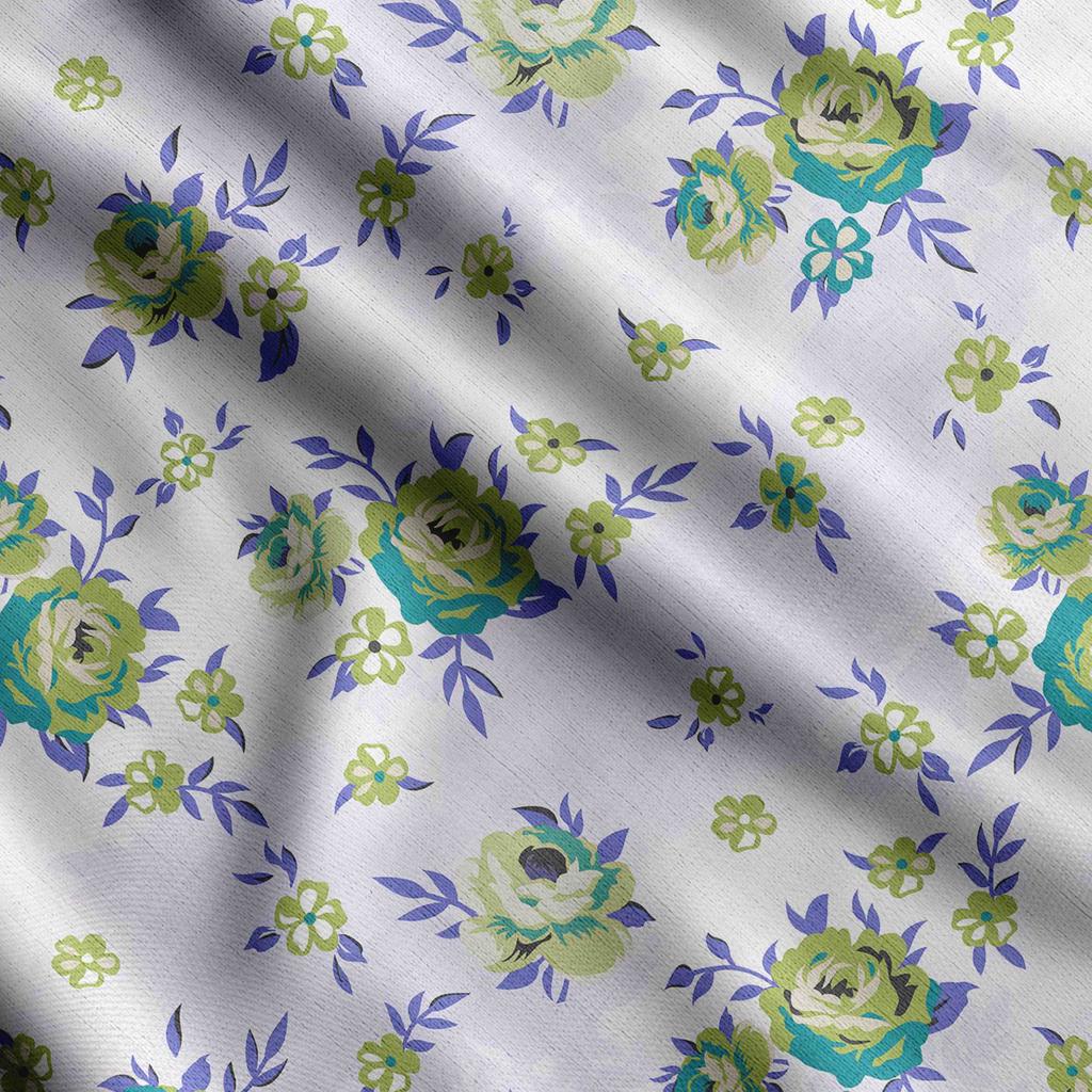Soimoi Floral Vintage Print Cotton Cambric Quilting Fabric Sold by The Yard 42 Inch Wide Medium Weight Cotton Fabric Sewing Supplies
