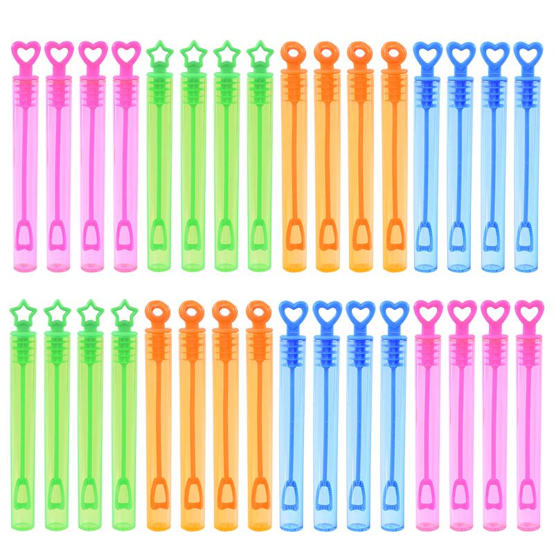 10-50pcs Colorful Bubble Soap Bottle Heart Wand Empty Tube Kids Birthday Party Favors Pinata Filler Toys Wedding Gifts for Guest