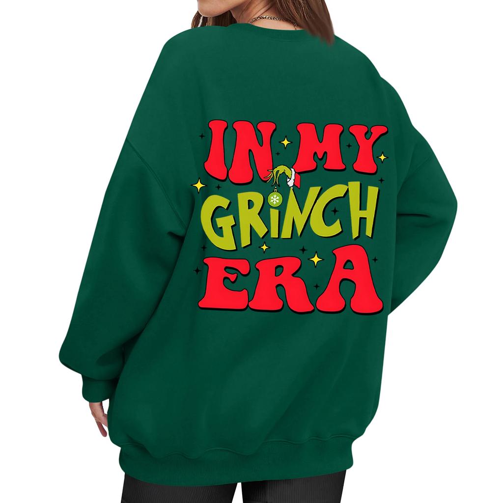 Women's Casual Fashion Long Sleeve Christmas Printed Round Neck Sweatshirt Top