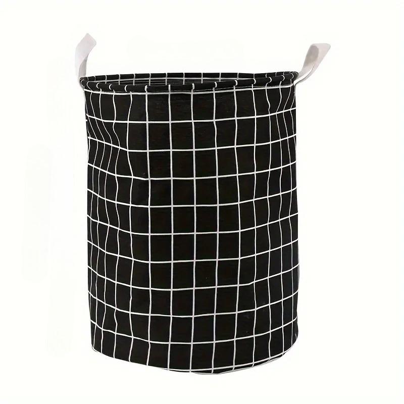 1pc Home Folding Laundry Basket with Handles Sorting Dirty Clothes Laundry Hamper Bedroom Bathroom Laundry Room Organize Storage