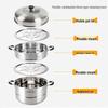 Supor 304 Stainless Steel Steamer Pot with High Arch Lid