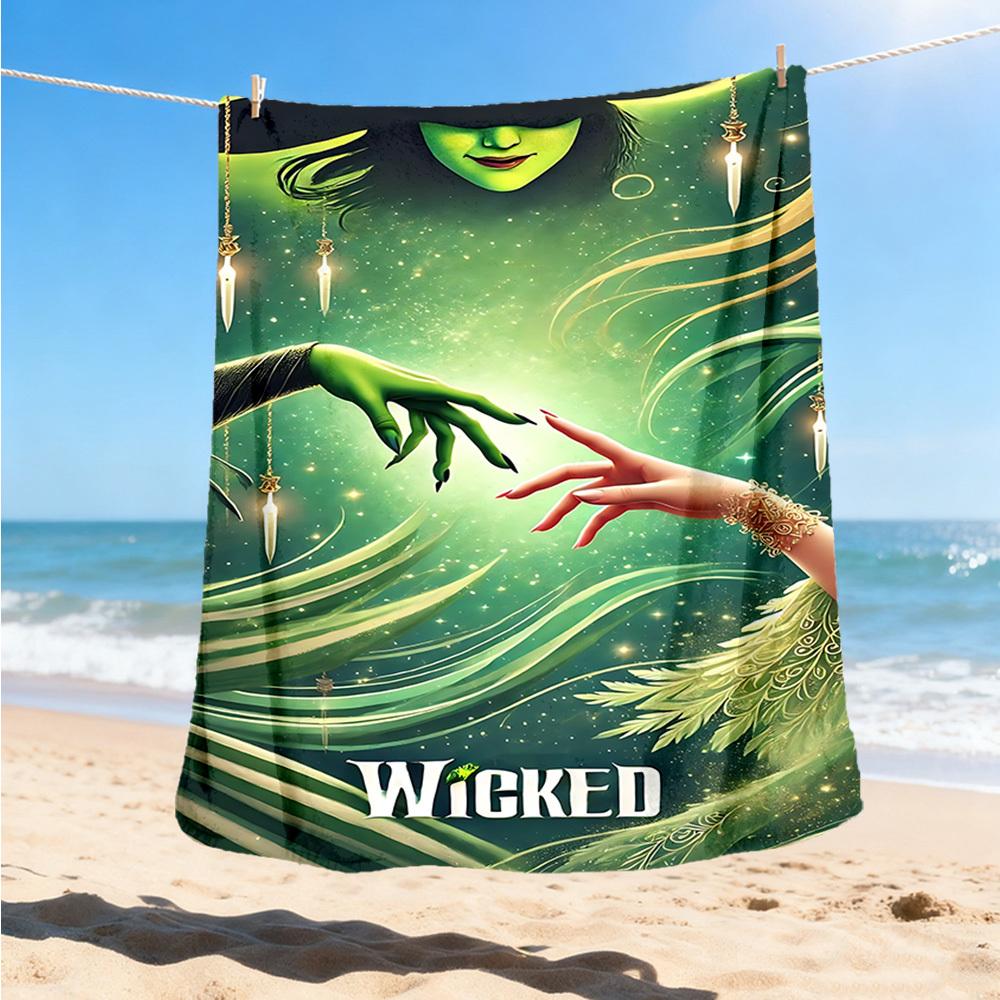 1pc Wicked Outdoor Flannel Throw Blanket Soft, Cozy, Warm All Season, Machine Washable, 80x120cm