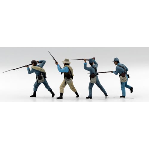 ICM 1/35 Scale US Confederate Infantry Set 2 (4 Soldiers) Plastic Model Kit 35024
