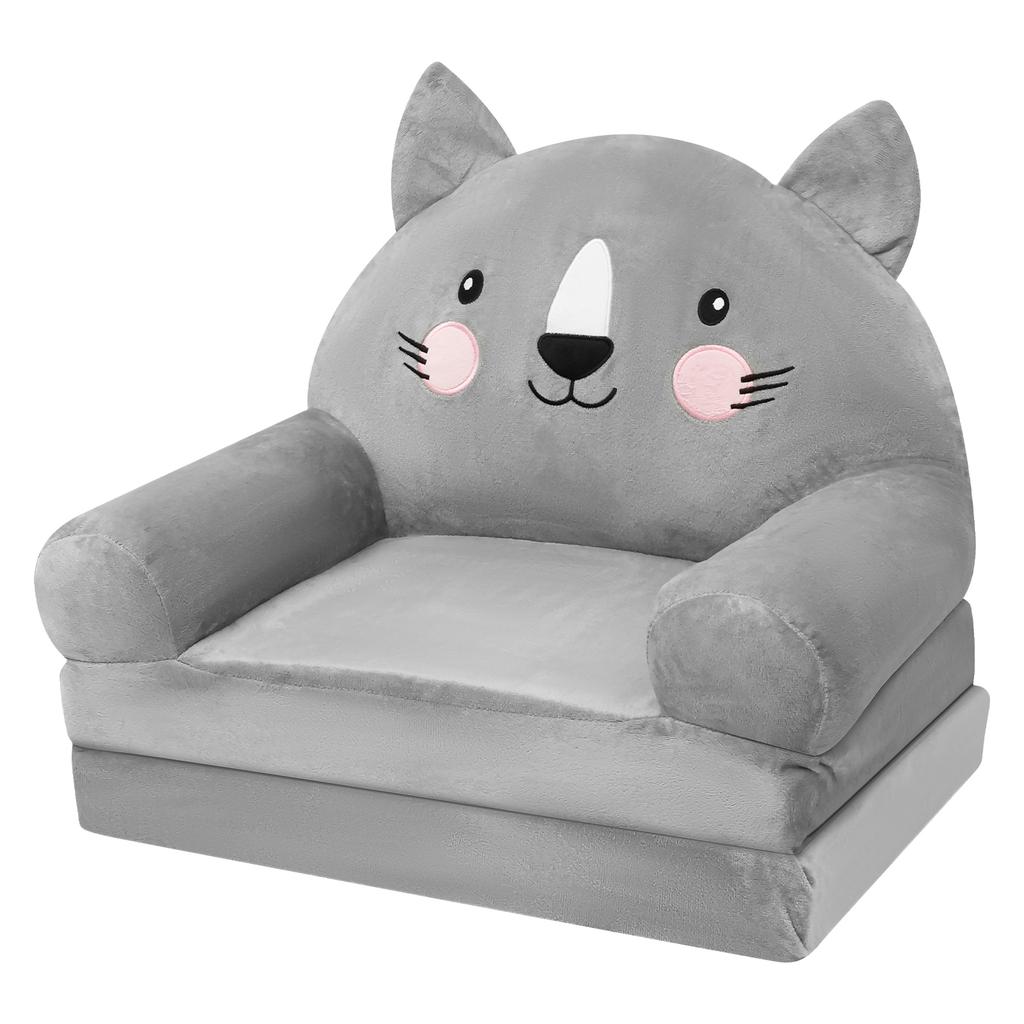 Foldable Kids Sofa Seat Chair Foam Filled Children's Sleeping Bed Lazy Couch Reading Armchair for Reading Relaxing Nursery