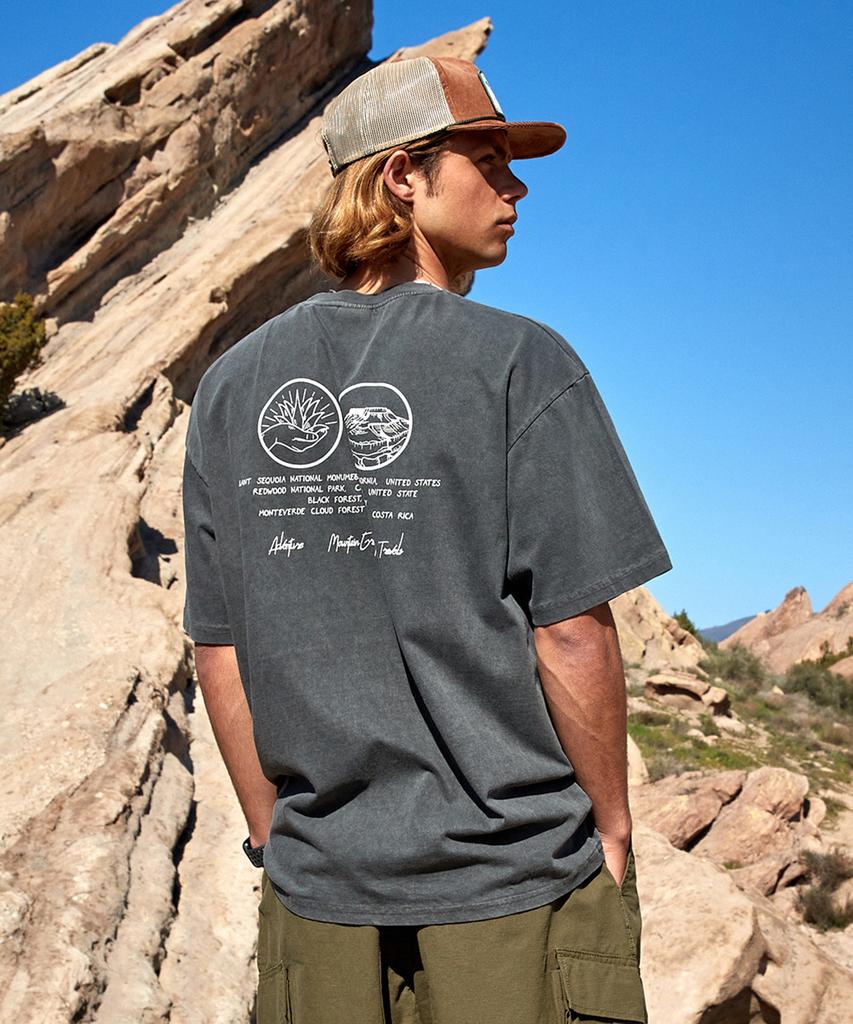 Peullukeu National Mountain Pigment Short Sleeve Tee Dark Grey Fst720