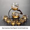 Semi-Automatic Glass Tea Set with Magnetic Design