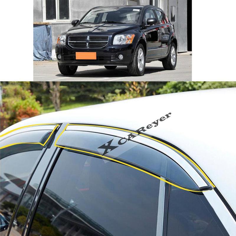 For DODGE Caliber 2011-2015 2016- Car Body Styling Sticker Plastic Window Glass Wind Visor Rain/Sun Guard Vent Parts