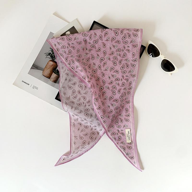 Leopard Print Silk Scarf Cotton Silk Scarf Triangle Scarf With Shirt Tie Neck Scarf High-End Shawl Triangle Scarf Belt Women