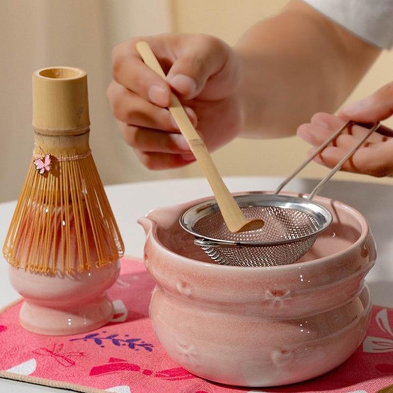 Vysoce hodnotná sada matcha čaje Keramika s vypálenou glazurou Baibenli Šlehačka na čaj Japonská sada matcha
