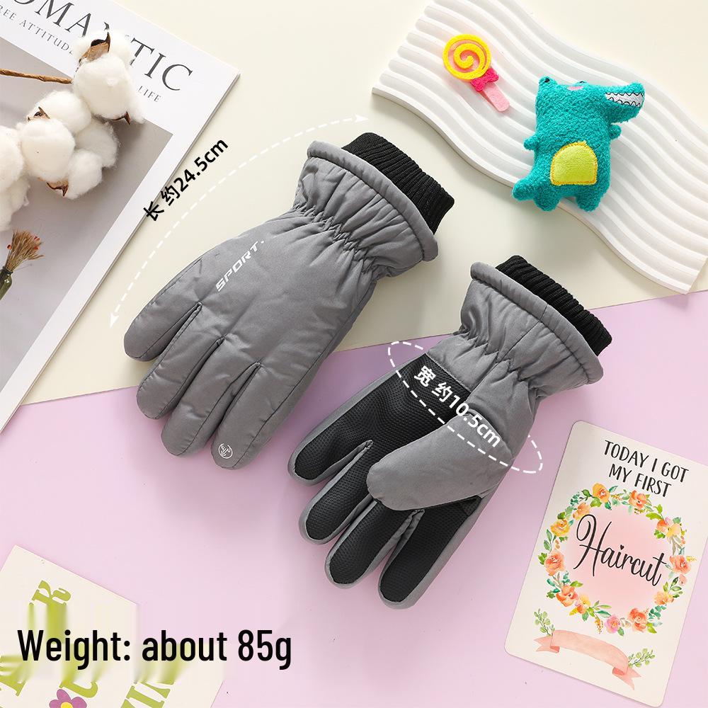 Windproof Children's Winter Ski & Cycling Gloves - Water-Repellent, Fleece-Lined, Cold-Resistant for Boys & Girls