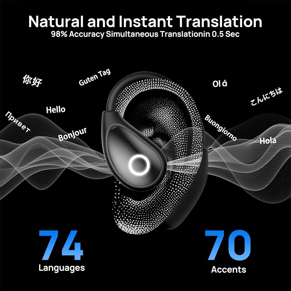 144 Languages Intelligent Translate Earbuds Translation Earphone Smart Voice Translator Ideal for Travel and Business