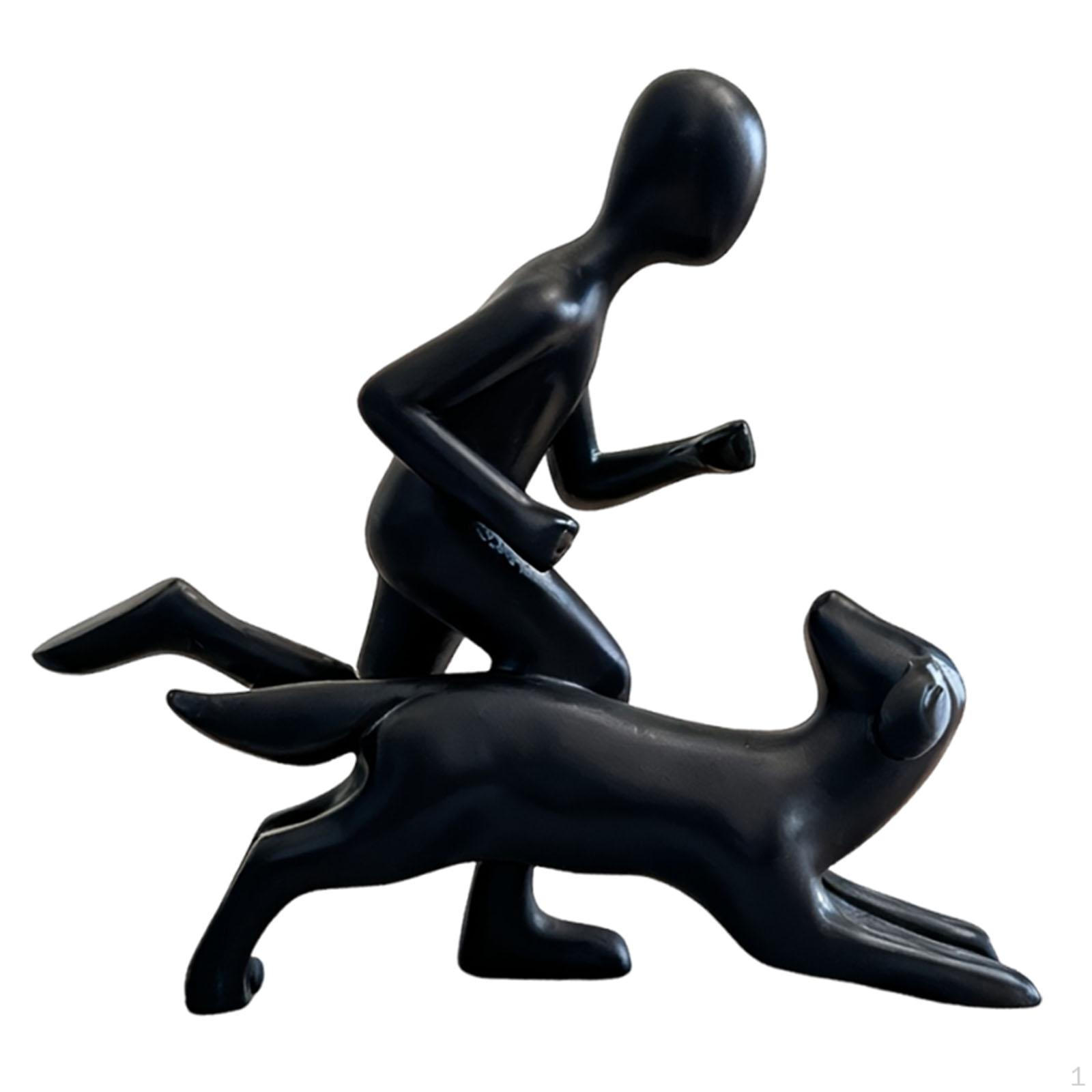 

And Dog Statue Sculpture Collection – Aesthetic, Creative Ornamental Art Figure Desk Black