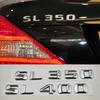 3D ABS Car Letters Badge Sticker Rear Trunk Logo SL350 SL400 SL500 Emblem For Mercedes Benz SL350 SL400 SL500 R230 R231 R129 ON4