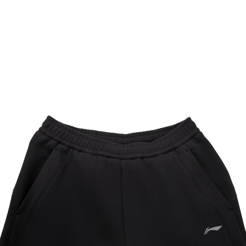 Li-Ning Fashionable Wide-Leg Mid-Waist Casual Fleece-Lined Warm Knitted Sports Pants Women bottoms AKLV972-9