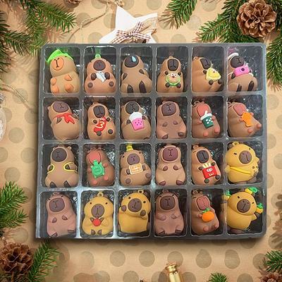 Kerst Kalender Aftellen Capibara speelgoed Ornamenten Kerstcadeaus Adventskalender Capibara Figuren vakantiedecoraties