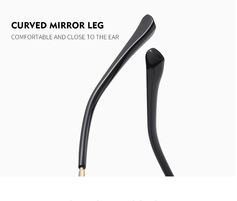 Men's Semi-Rimless Anti-Blue Light Myopia Glasses with Metal Frame for Students