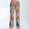 Women's Casual Fashion Christmas Printed Trousers Plush Casual Pants